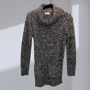 LOFT Outlet Cowl Neck Marled Sweater – Gray/Black (Women’s Petite Small)